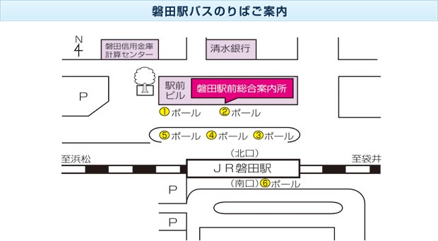 磐田駅のりば案内